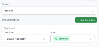 String condition example
