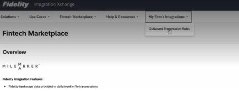 Fidelity Outbound Transmission Rules
